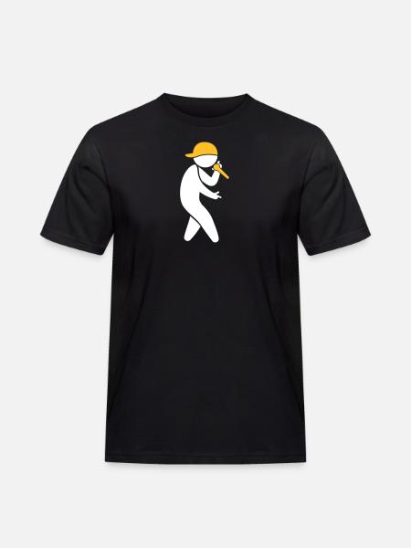 Hiphop Rapper - Männer Workwear T-Shirt - Schwarz