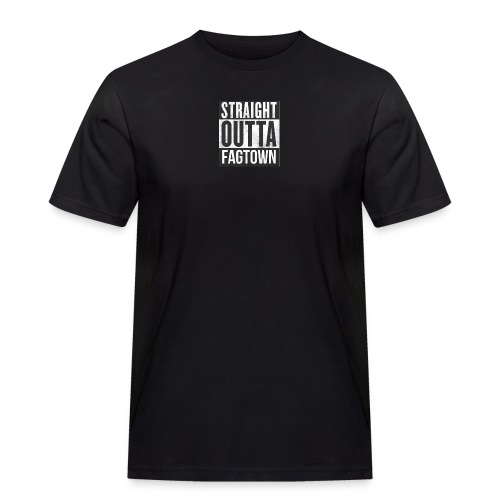 Straight outta fagtown - Arbets-T-shirt herr