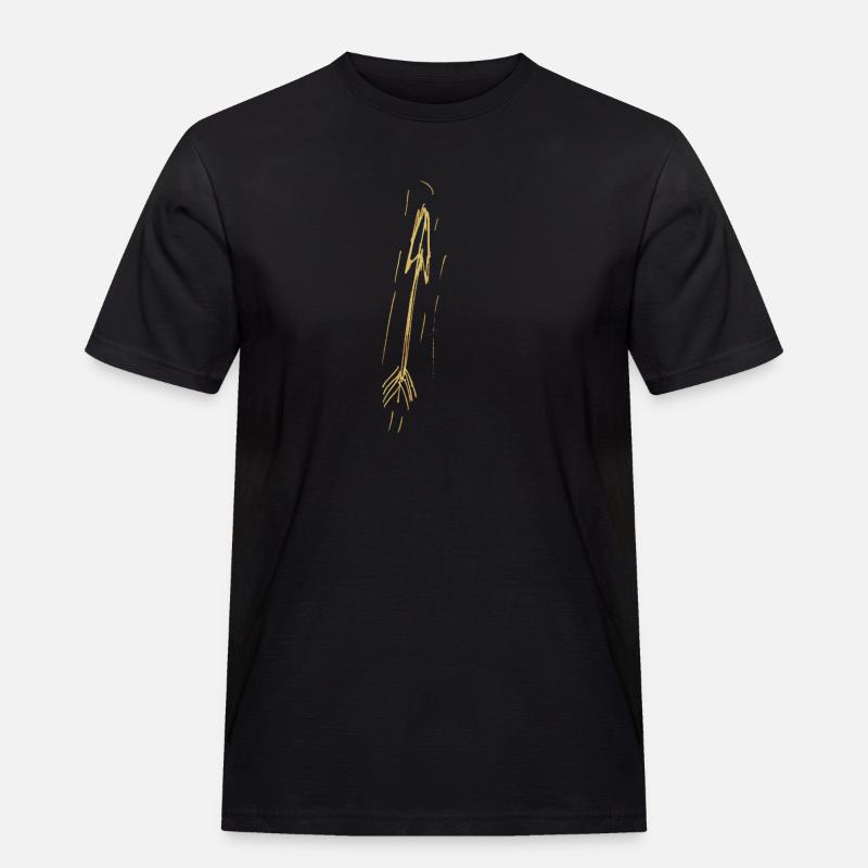 pfeil for black - Männer Workwear T-Shirt - Schwarz