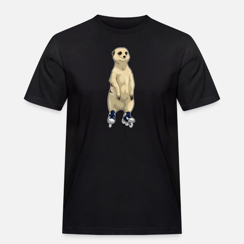 Erdmännchen Inline skating Inline skates - Männer Workwear T-Shirt - Schwarz