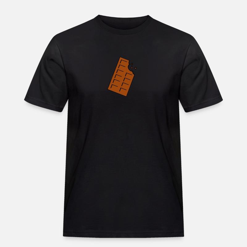 Schokolade - Männer Workwear T-Shirt - Schwarz