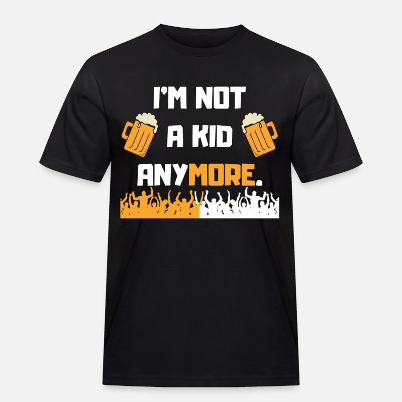 Volljährigkeit - Männer Workwear T-Shirt - Schwarz
