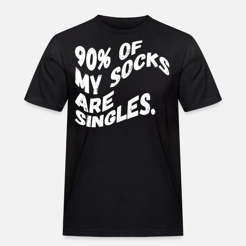 Einzelne Socken - Männer Workwear T-Shirt - Schwarz