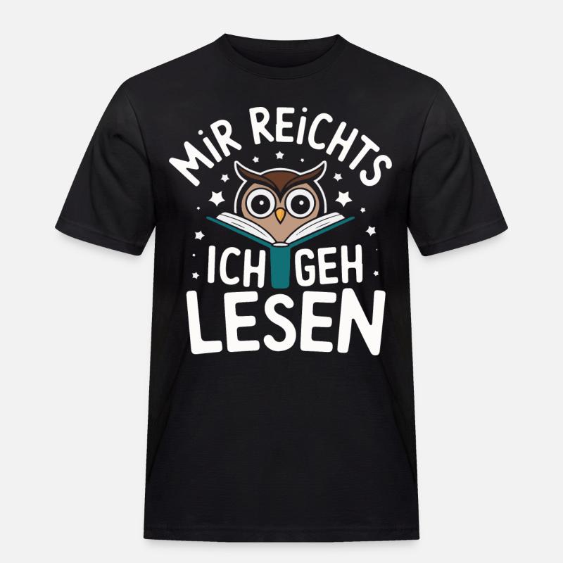 Nachteule Eule Eulen Vogel - Männer Workwear T-Shirt - Schwarz