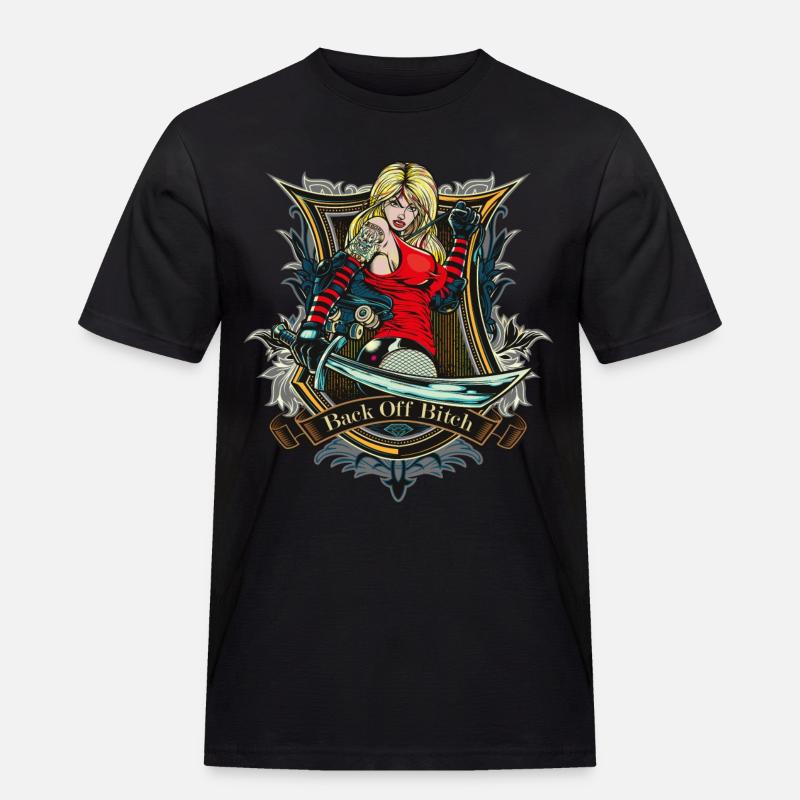 Backoff - Männer Workwear T-Shirt - Schwarz