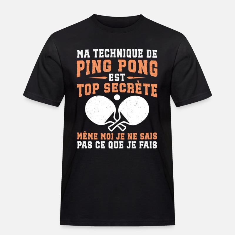 ma technique de ping-pong - T-shirt Workwear homme - noir