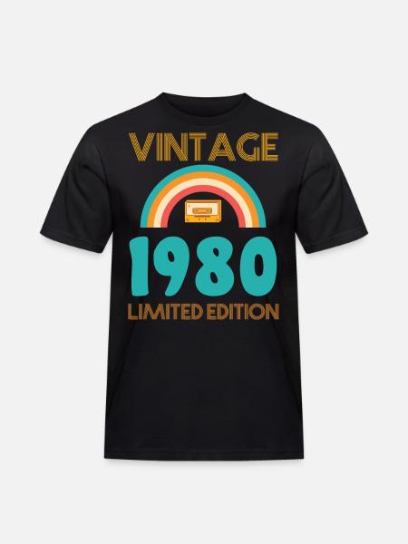 Rétro Classique 1980 - T-shirt Workwear homme - noir