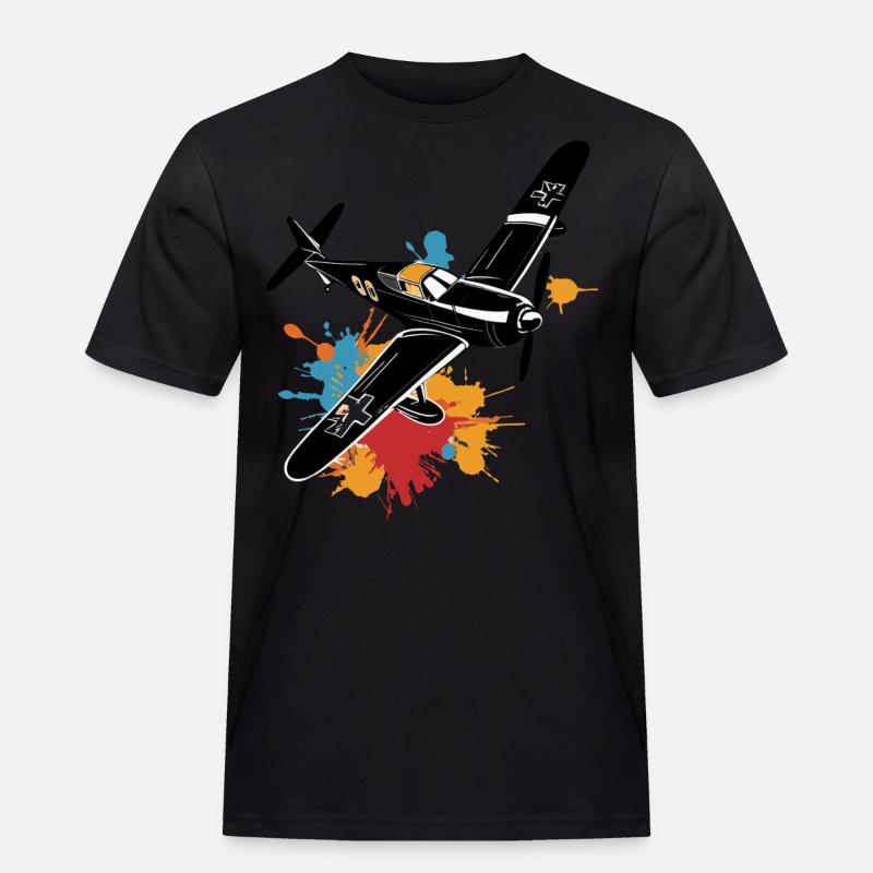 Modellflugzeug Pilot Flugzeug Hobby Design - Männer Workwear T-Shirt - Schwarz