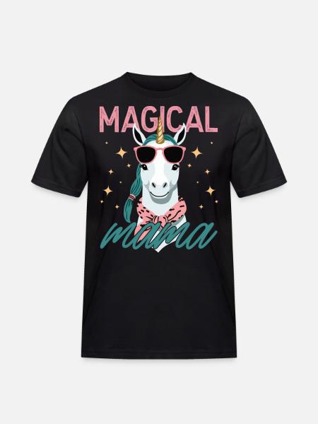 Magical Mom Stylish Unicorn Wife Funny Mom - Men's Workwear T-Shirt - black