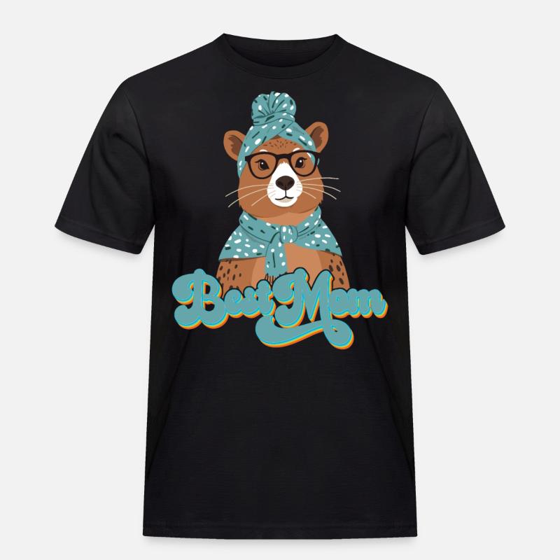 Capymama Lustige Capybara Mutter Liebe - Männer Workwear T-Shirt - Schwarz