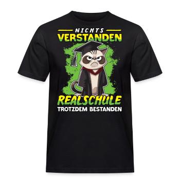 Abschlussklasse Schulabschluss Realschule - Männer Workwear T-Shirt - Schwarz - Vorne - AI Model Male 178 light (178cm)
