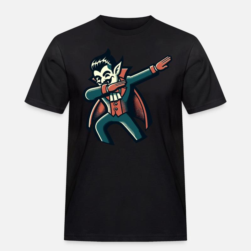 Dabbender Vampir Lustiges Dabbing Design - Männer Workwear T-Shirt - Schwarz