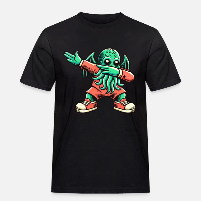Lustiger Dabbender Cthulhu Dabbing Design - Männer Workwear T-Shirt - Schwarz