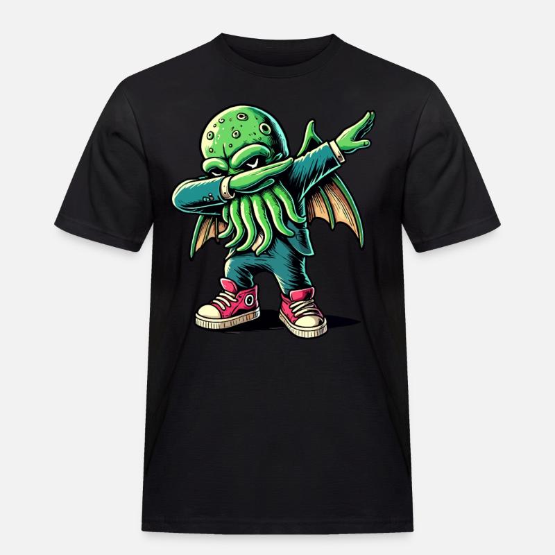Lustiger Dabbender Cthulhu Dabbing Design - Männer Workwear T-Shirt - Schwarz
