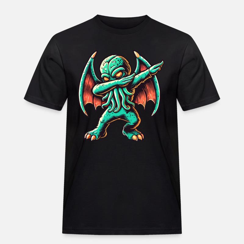 Lustiger Dabbender Cthulhu Dabbing Design - Männer Workwear T-Shirt - Schwarz