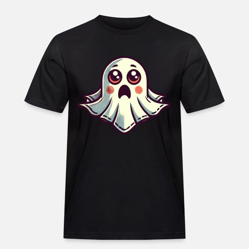 Scared Ghost Funny Ghost Design - Men's Workwear T-Shirt - black