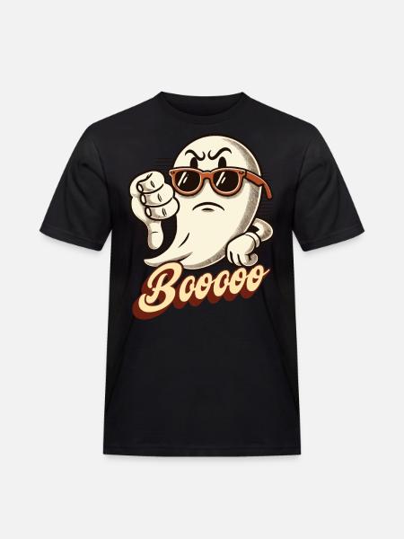 Booing Ghost Funny Ghost Design - Men's Workwear T-Shirt - black