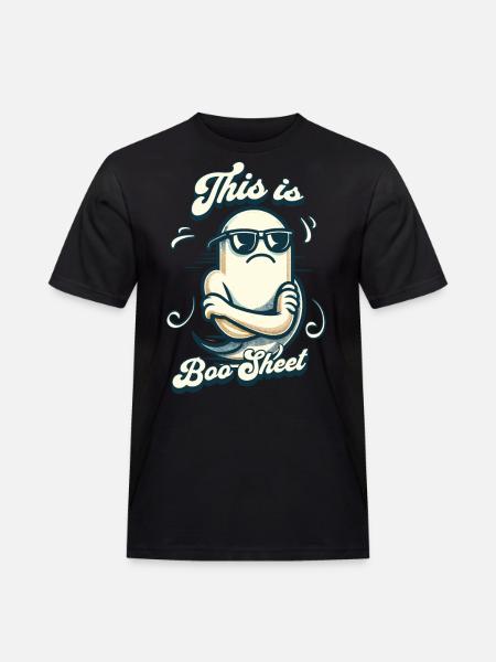 Funny Halloween Boo Sheet Ghost - Men's Workwear T-Shirt - black