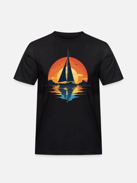 Sunset Sailboat Adventure - Men's Workwear T-Shirt - black
