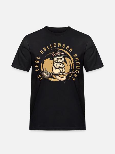 Is Halloween enough witch cat - Men's Workwear T-Shirt - black