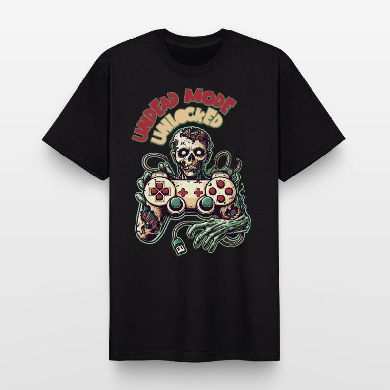 Zombie Gaming Controller Undead Mode Men's Workwear T-Shirt