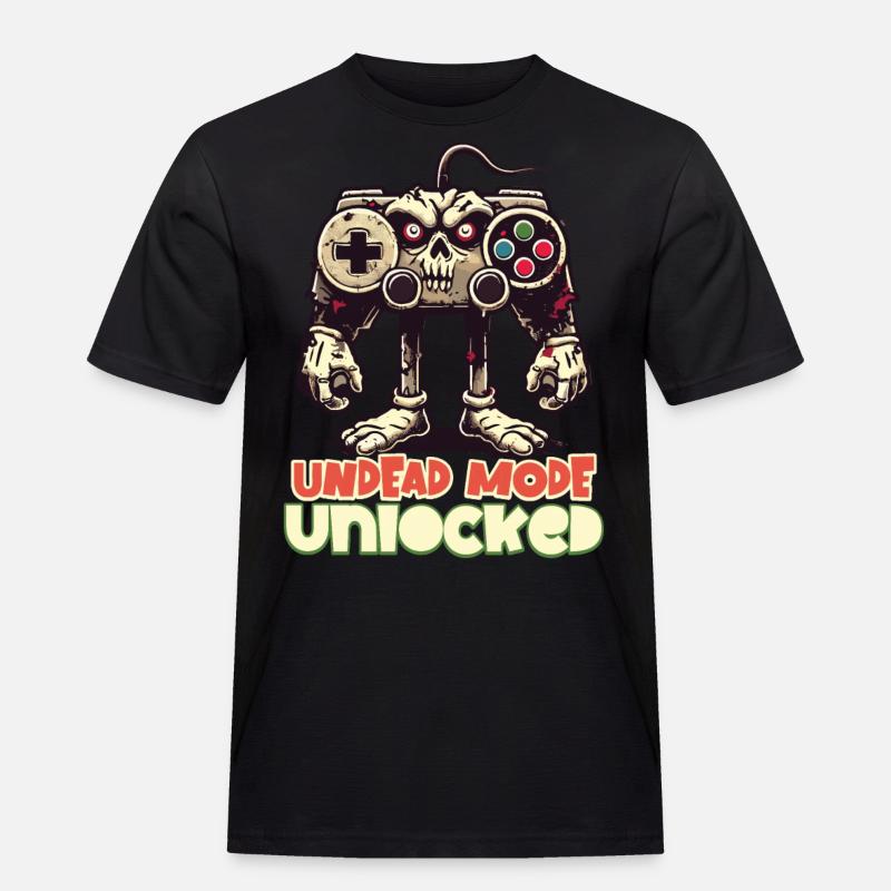 Zombie Gaming Controller: Untoter Modus - Männer Workwear T-Shirt - Schwarz