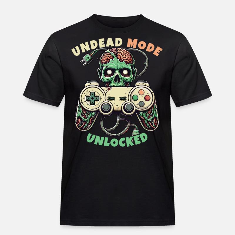 Zombie Gaming Controller: Untoter Modus - Männer Workwear T-Shirt - Schwarz