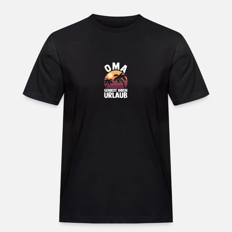 Urlaub Urlauberin Großmutter Oma - Männer Workwear T-Shirt - Schwarz