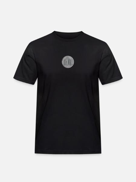 1 cent silver coin - Men's Workwear T-Shirt - black