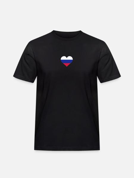 russland herz - Men's Workwear T-Shirt - black