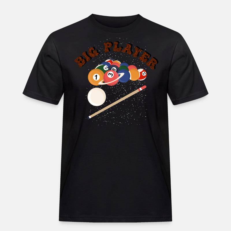 Ein Billard Spieler! - Männer Workwear T-Shirt - Schwarz