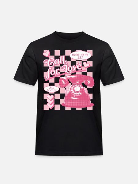Call for Love Hotline Aesthetics - Men's Workwear T-Shirt - black
