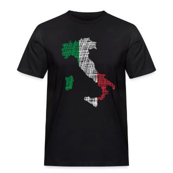 Italien - Männer Workwear T-Shirt - Schwarz - Vorne - AI Model Male 178 light (178cm)