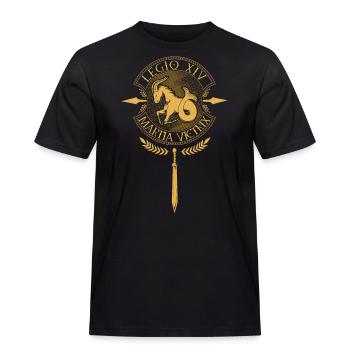 Legio XIV Martia Victrix - Légion romaine - T-shirt Workwear homme - noir - Devant - AI Model Male 178 light (178cm)