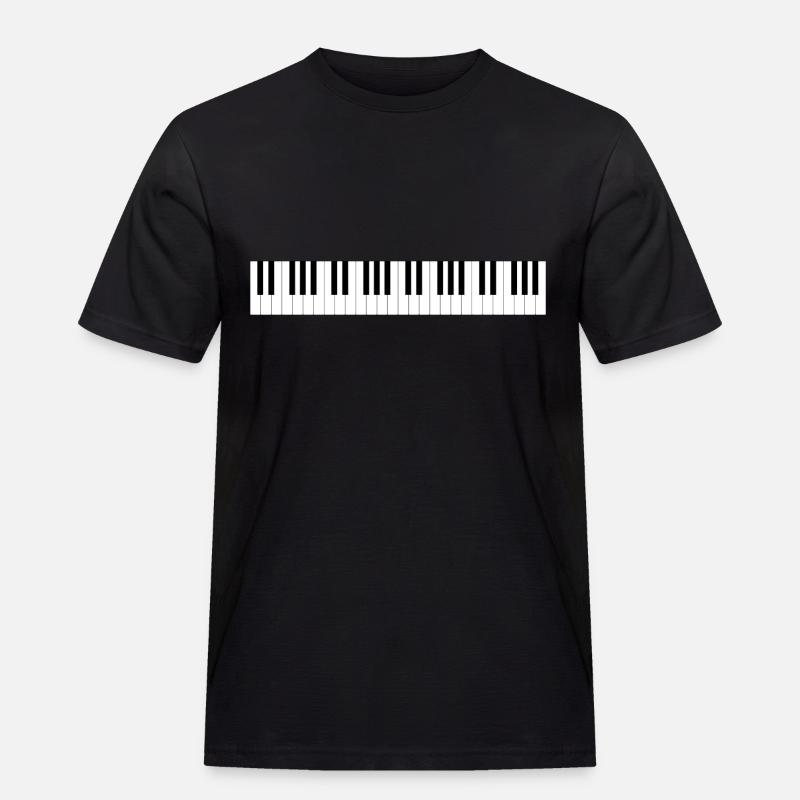 Keyboard - Männer Workwear T-Shirt - Schwarz