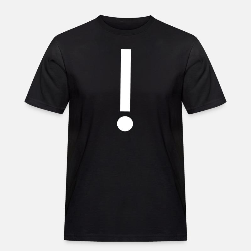 Exclamation Mark Template Design Pattern - Men's Workwear T-Shirt - black