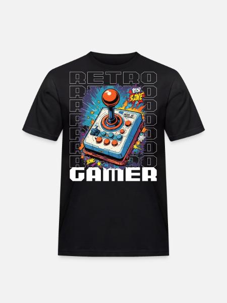 Retro Gamer Adventure Joystick - Men's Workwear T-Shirt - black