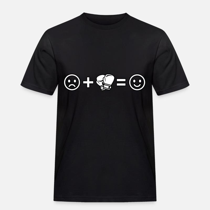 Boxen - Männer Workwear T-Shirt - Schwarz