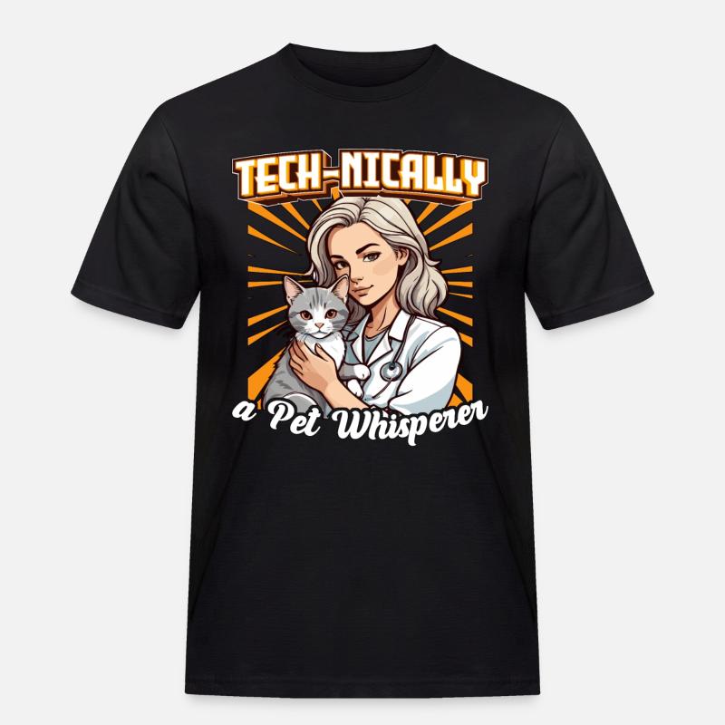 Veterinary Technician Tech-nically Animal Lover - Men's Workwear T-Shirt - black