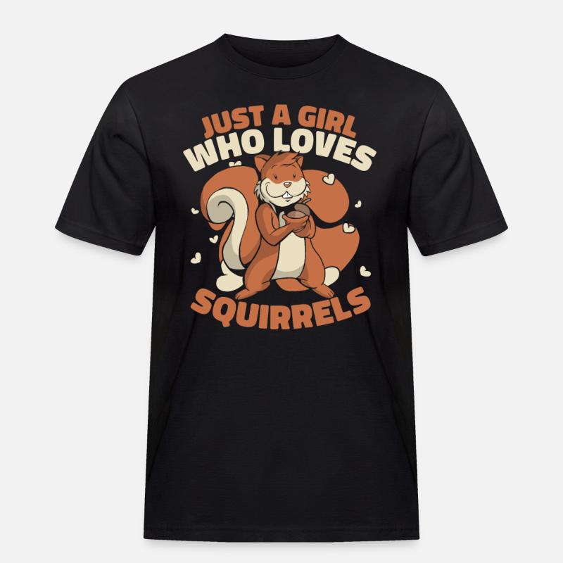 Eichhörnchen Tier - Männer Workwear T-Shirt - Schwarz