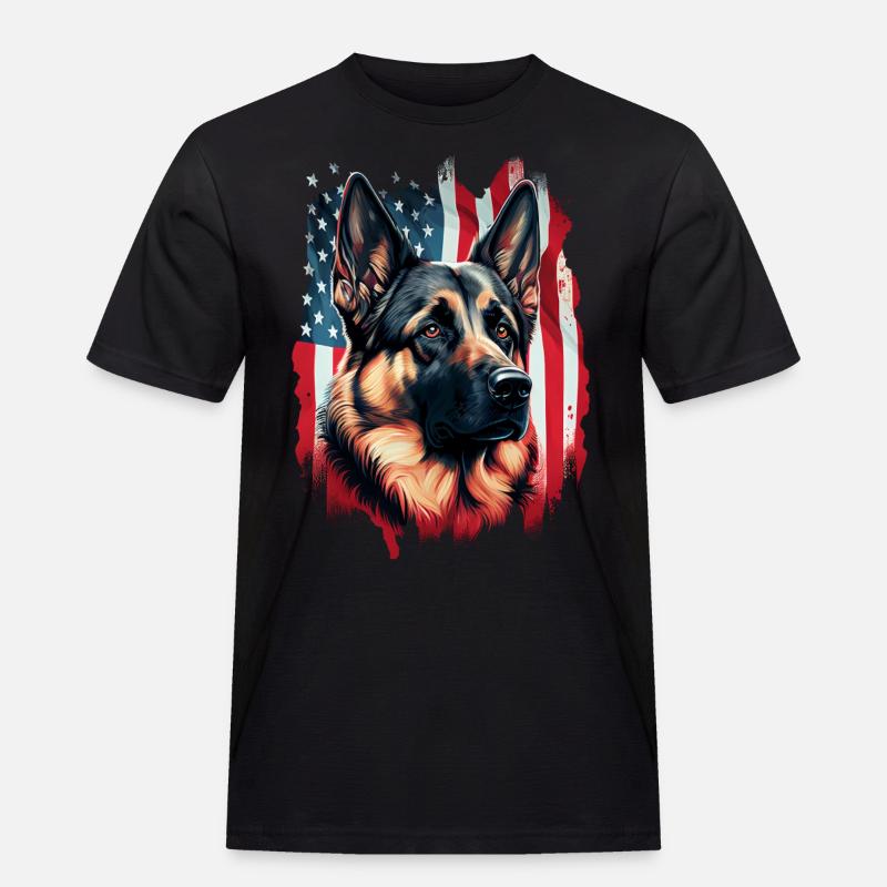 Deutscher Schäferhund Hund Malinois - Männer Workwear T-Shirt - Schwarz