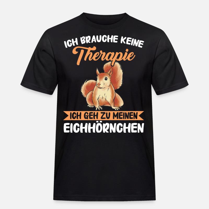 Eichhörnchen Baumhörnchen Squirrel - Männer Workwear T-Shirt - Schwarz