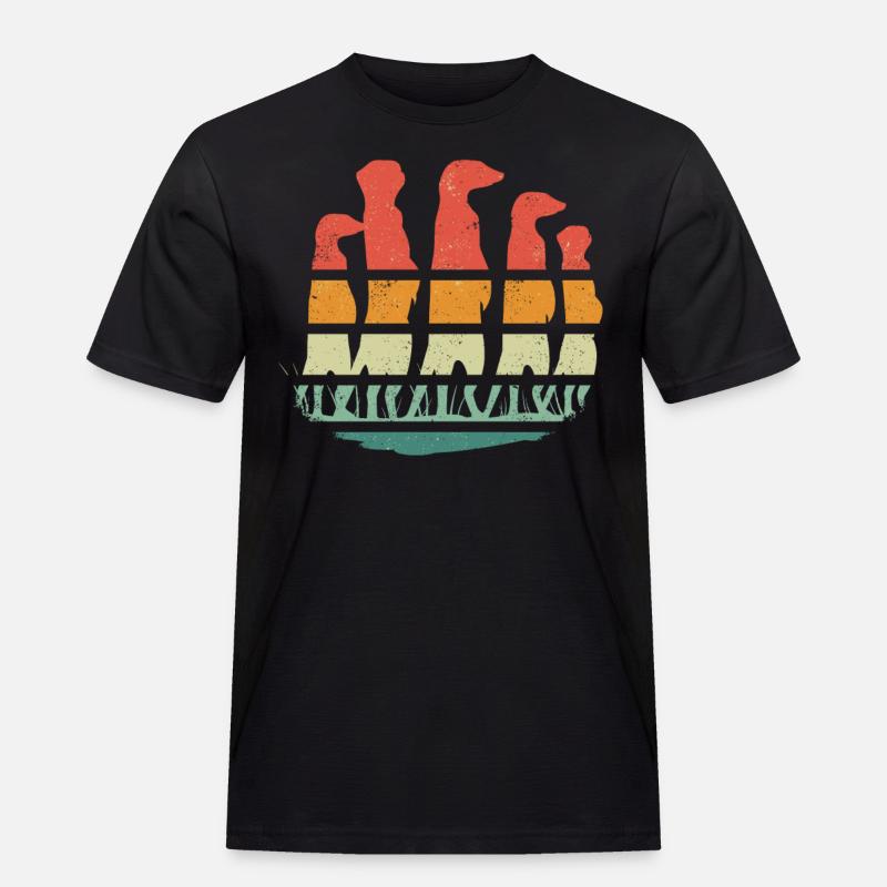 Erdmännchen Scharrtier Tier - Männer Workwear T-Shirt - Schwarz