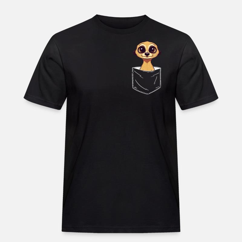 Erdmännchen Scharrtier Tier - Männer Workwear T-Shirt - Schwarz