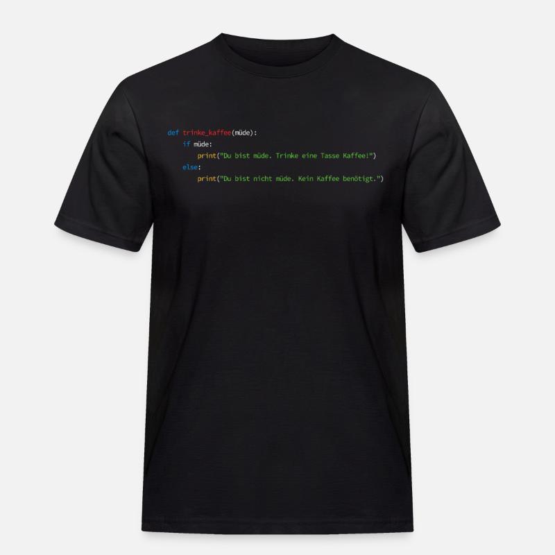 Programista Informatyk Nerd Inżynier oprogramowania - Męska koszulka robocza - czarny