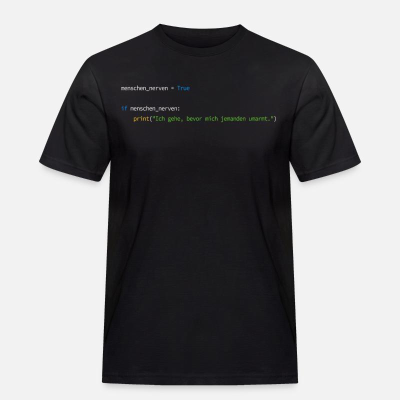 Programmierer Informatiker Nerd Softwareingenieur - Männer Workwear T-Shirt - Schwarz