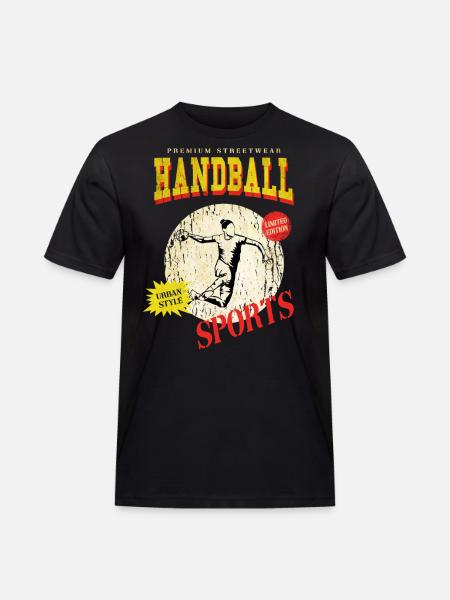 Handball player Handball player Vintage Retro - Men's Workwear T-Shirt - black