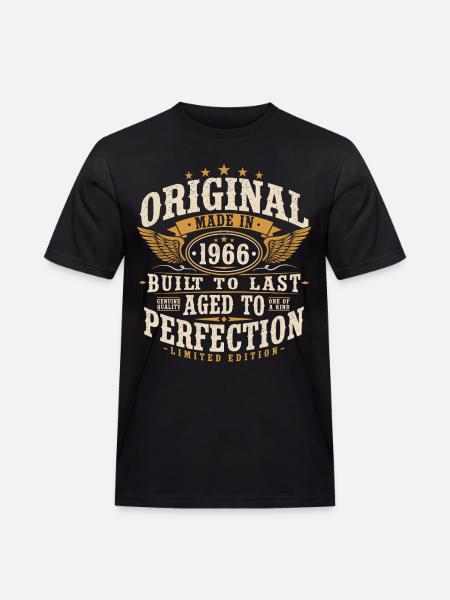 Original 1966 Vintage Vintage Birthday Gift - Men's Workwear T-Shirt - black