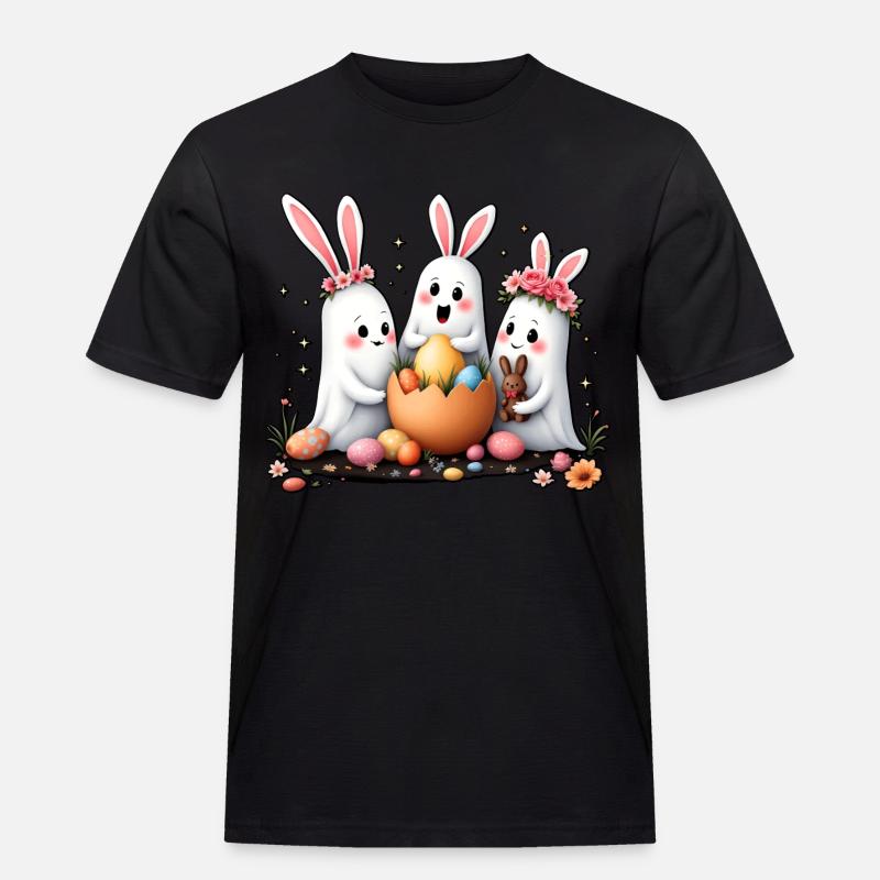 Hasengeister - Männer Workwear T-Shirt - Schwarz