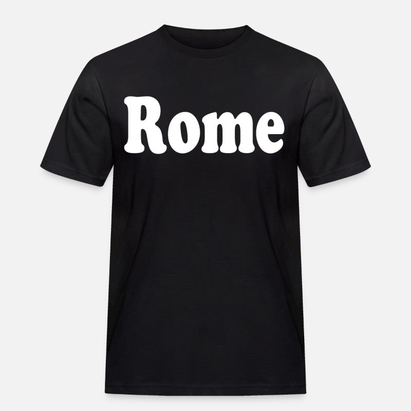 rome rom - Männer Workwear T-Shirt - Schwarz